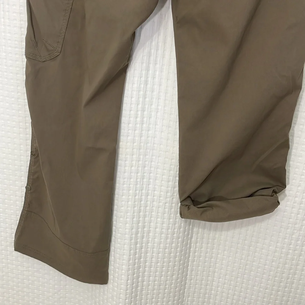 Prana men’s‎ Large nylon flat front khaki cargo pants.